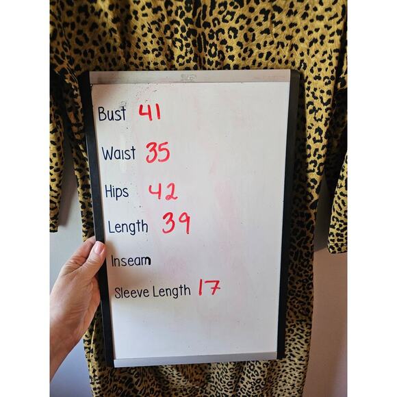 J. MCLAUGHLIN  Sage Ruched Leopard Dress sz large sheath - Picture 7 of 7